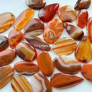 New Banded BOTSWANA Cabochon Wholesale Lot By Weight With Different Shapes And Sizes Used For Jewelry Making