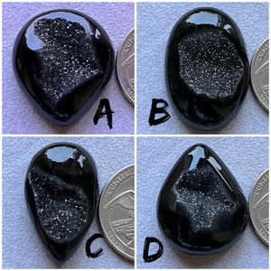Top Black Color Window Druzy Cabochon, For White Window Druzy Jewellery Making at bargain price White Window pendant