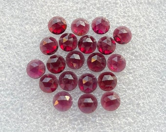 20 pcs Lot 6mm Round Natural Garnet Rosecut For Making Jewelry And Rings