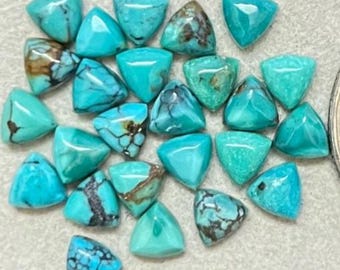 Triangle Tibetan Turquoise- 9mm-2 Left - Etsy Canada