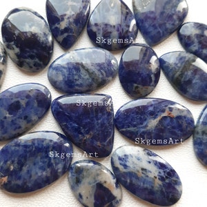 Sodalite Cabochon Wholesale Lot By Weight With Different Shapes And Sizes Used For Jewelry Making