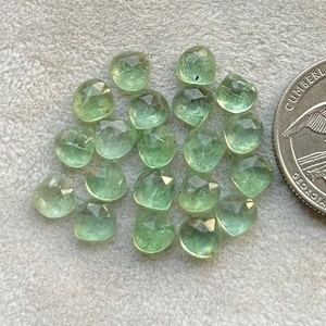 20 pcs Pack 6mm Mint Kyanite Rosecut - Top Quality  Rose Cut Flat Back Gemstone 20 Pieces Lot For Jewelry Making,