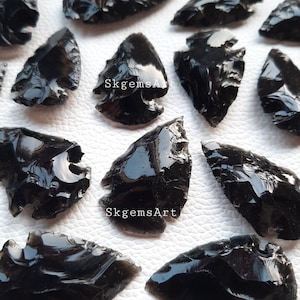 Black Obsidian Arrowhead / Big 1.5-2 Inches Arrow Head / Black Spear Heads / Aero Head Crystals