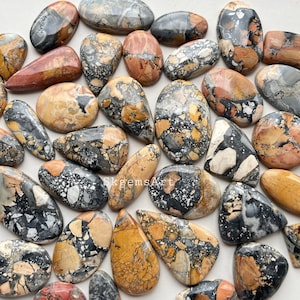 Maligano Jasper Cabochon Wholesale Lot By Weight With Different Shapes And Sizes Used For Jewelry Making