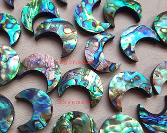 Abalone Shell Moon/Shell Cabochon, 30mm Moons For making Pendant,  Used For Wire Wrapped Jewelry Making