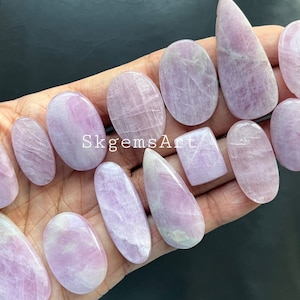New Pink Kunzite Cabochon Wholesale Lot By Weight With Different Shapes And Sizes Used For Jewelry Making