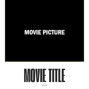 Digital Movie/TV Posters | Customizable