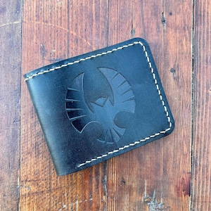 Portefeuille en cuir véritable fait main personnalisé - Portefeuille en cuir de hibou gravé et intemporel personnalisé