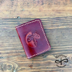 Red Leather Wallet,Personalized Valentine&#39;s Day Gift, Gift For Her, Handmade Wallet, Vintage, Engraved Slim Leather Wallet ,