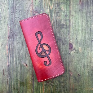 Minimalistische Einzigartige Rote Sol Key Handgefertigte Leder Geldscheinklammer Visitenkartenetuis, Geschenk für Sie, Brieftasche für Frauen - Funktional und Modisch
