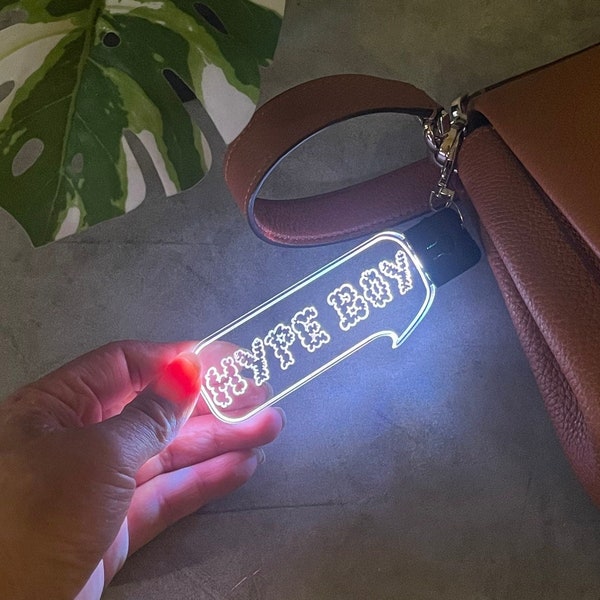 HYPE BOY LED Keychain Charm | New Jeans HypeBoy Decor for Backpack, Fanny Pack, Purse | Gift for NewJeans KPop Fan