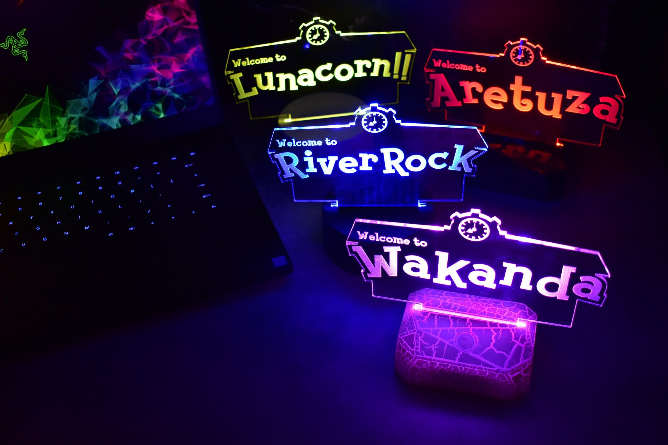 Custom Animal Crossing Island Sign Name LED Lamp Night Light Leaf Bells  Turnips Nook Nintendo Kingdom Hearts Disney Mario Final Fantasy - Etsy