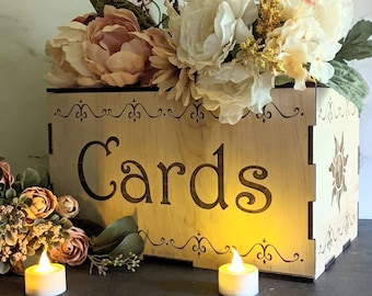 Wooden Tangled Theme Card Box for Birthday, Sweet Sixteen, Quincinera, Wedding