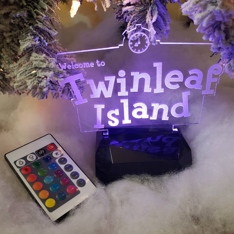 Custom Animal Crossing Island Sign LED Lamp Night Light Leaf | Etsy