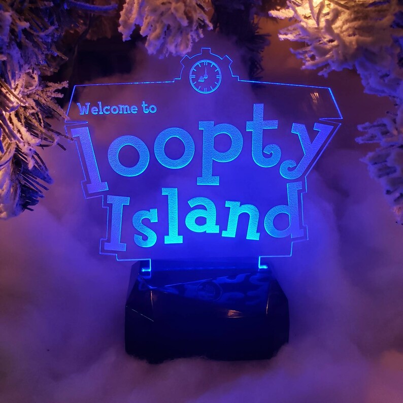 Custom Animal Crossing Island Sign LED Lamp Night Light Leaf | Etsy