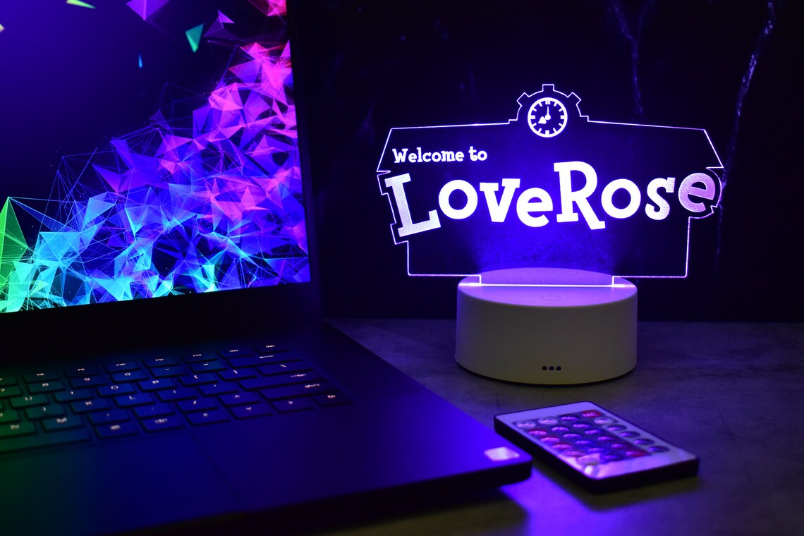 Custom Animal Crossing Island Sign Name LED Lamp Night Light | Etsy