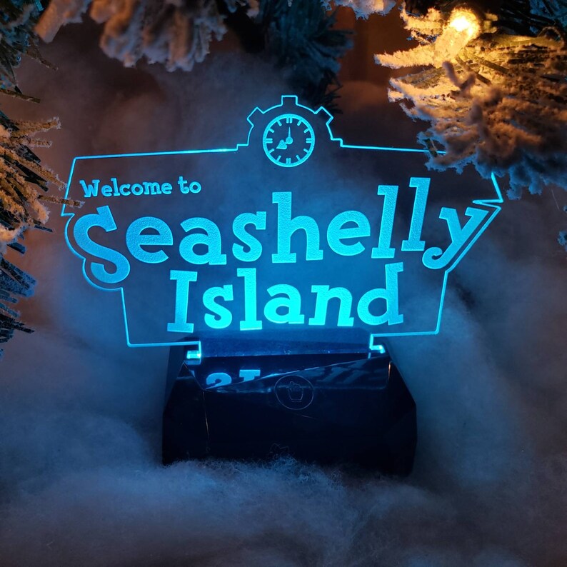 Custom Animal Crossing Island Sign LED Lamp Night Light Leaf Etsy