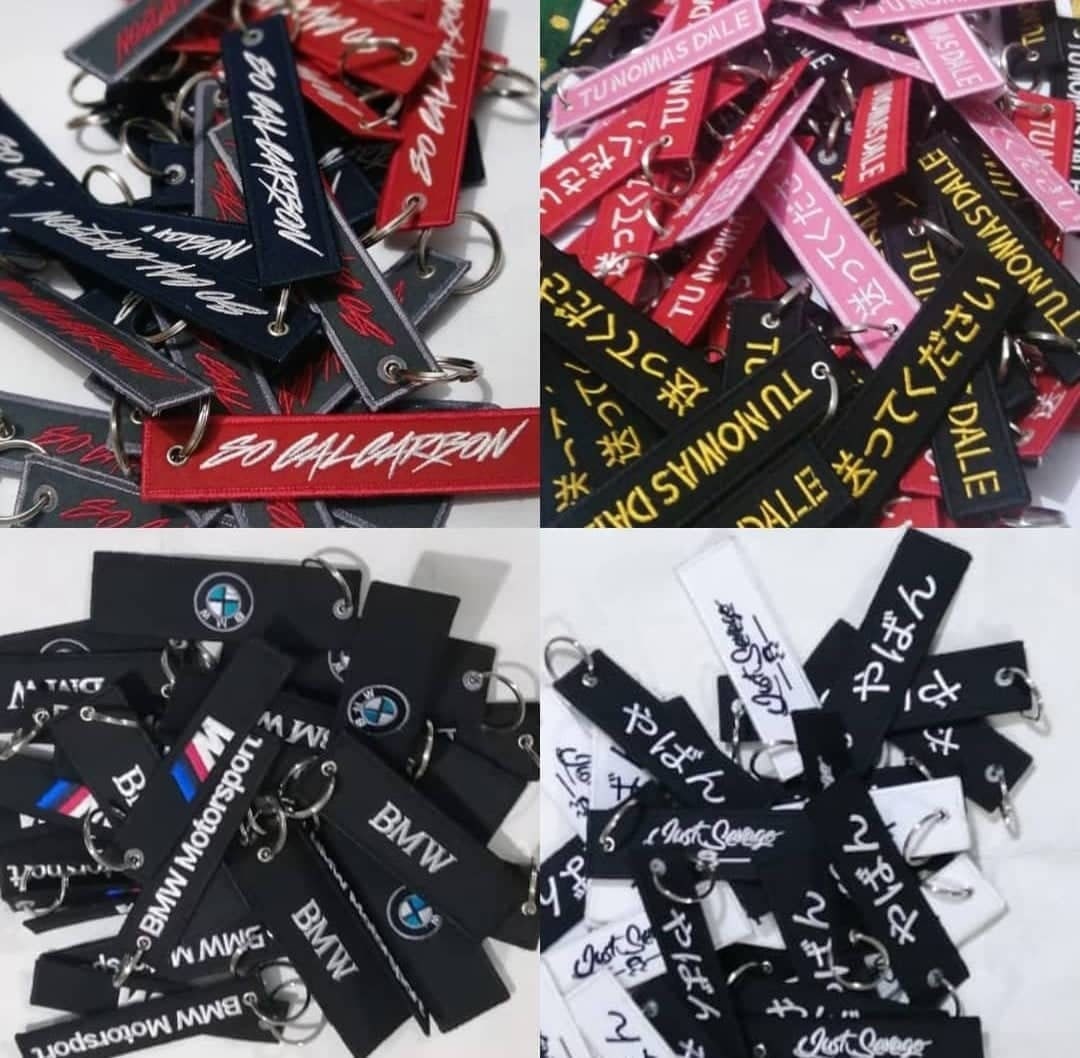 Custom Embroidered Keychains Keychain, Red Tag Flights, Flight Keychain