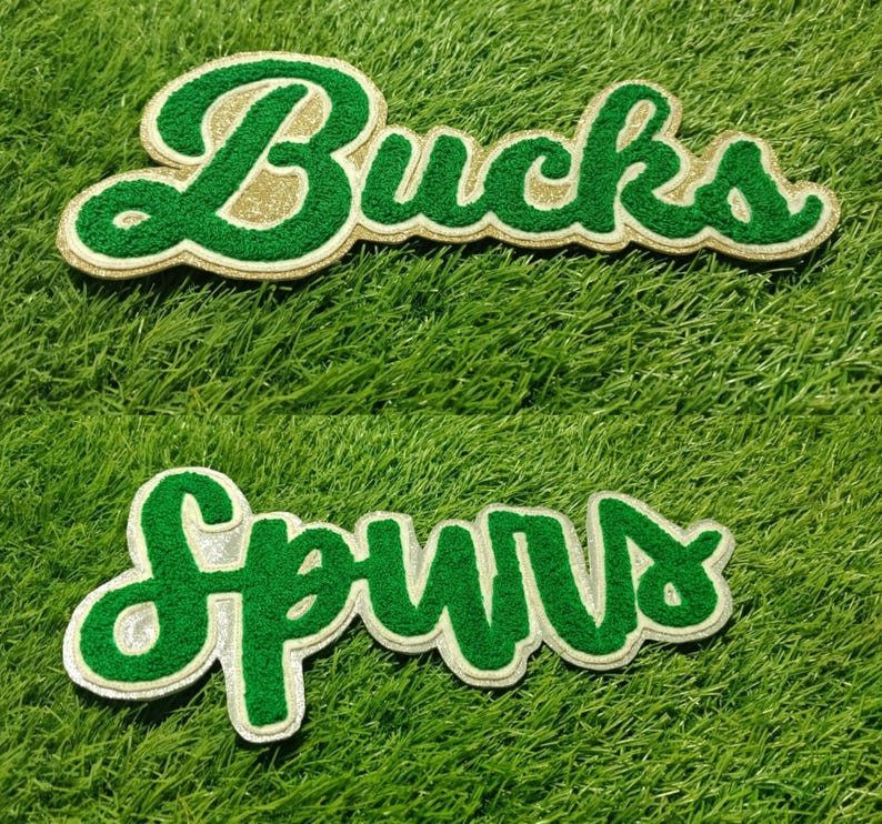 Custom Glitter Chenille Patch: Personalized Iron-on Jacket Applique ...