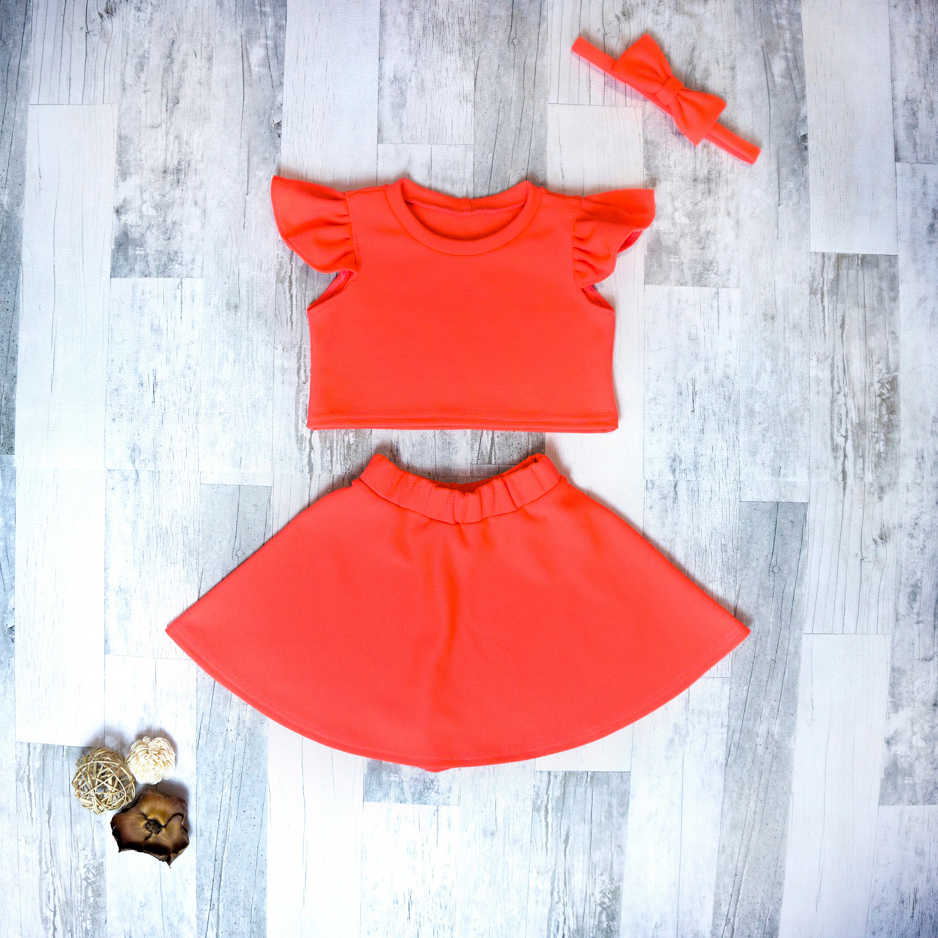 Neon Orange Mermaid Dress Short Bishop Sleeves Frill Ruffle - Etsy