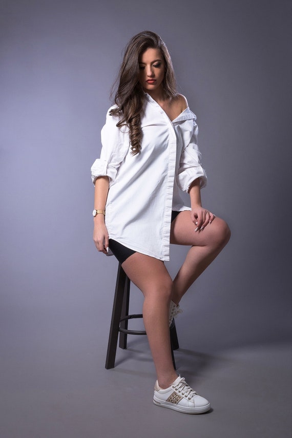 Boyfriend shirt dress plus size shop