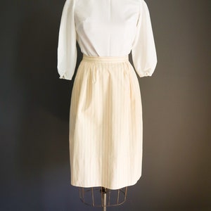 80s Pin Stripe A-Line Skirt by JoS. A. Bank Clothiers