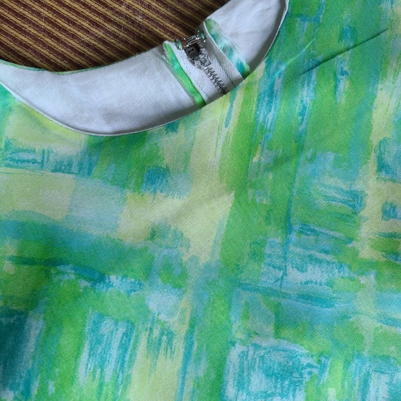 60s Green Abstract Sleeveless Top by Sears - image 9