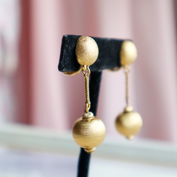 Mid-Century Gold-Plated Dangles by Monet - image 1