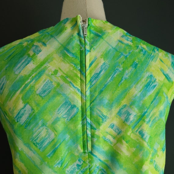 60s Green Abstract Sleeveless Top by Sears - image 7