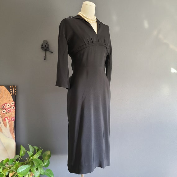 40's Rayon Little Black Dress