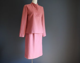 70s Wool Gaberdine Skirt Suit for Joan Leslie by Kasper