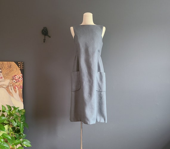 60's Trina Teal Mod Jumper Dress