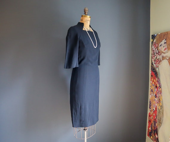 60s Rayon 3/4 Sleeve Sheath by ESTÉVEZ - image 2