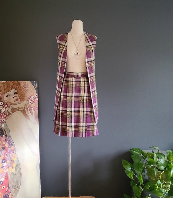 60's Mod Wool Mini and Vest Set