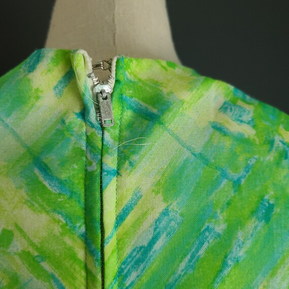 60s Green Abstract Sleeveless Top by Sears - image 8