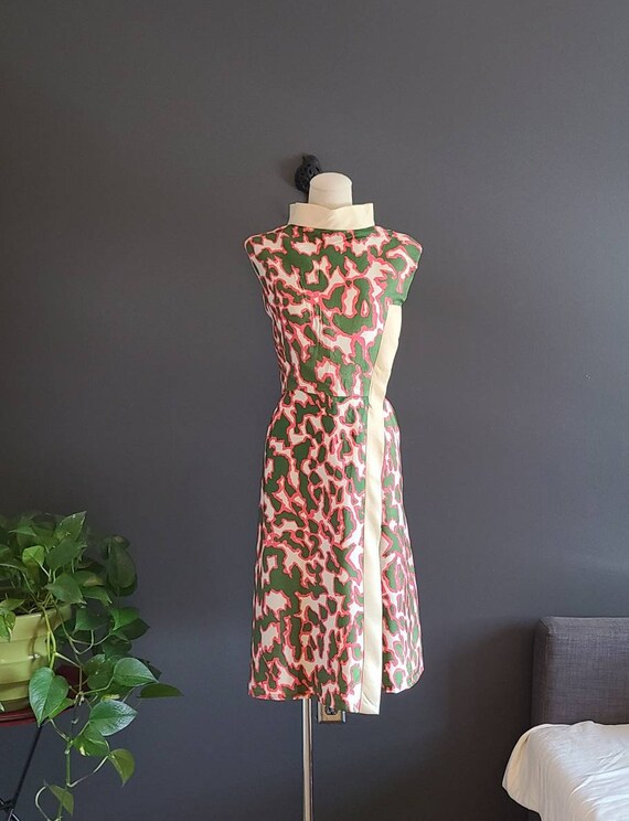 Vintage Silk Cotton Abstract Dress by Pattullo-Jo
