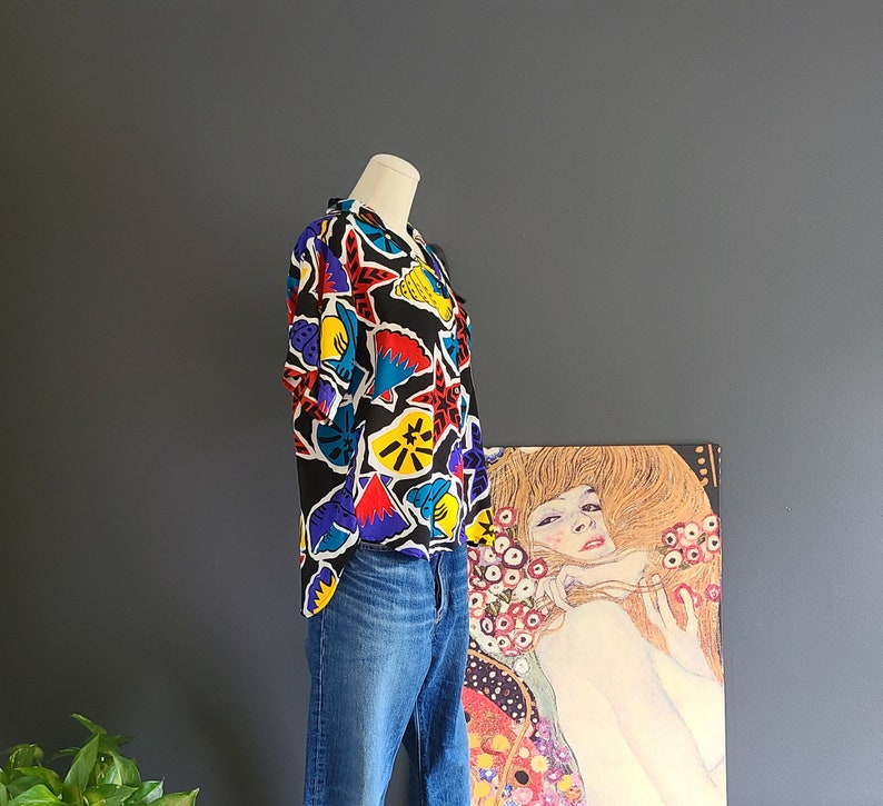 80/'s La Chine Classic Sea Shell Short Sleeve Blouse