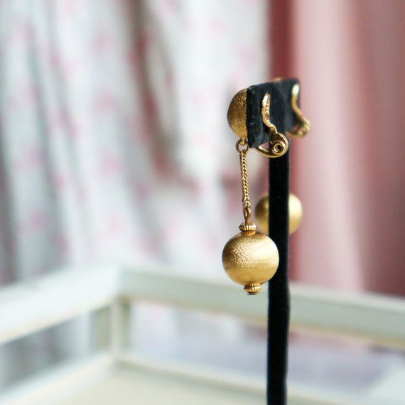 Mid-Century Gold-Plated Dangles by Monet - image 2
