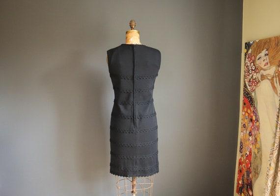 60s Elegant Black Knit Sheath by Mason Edwards El… - image 3