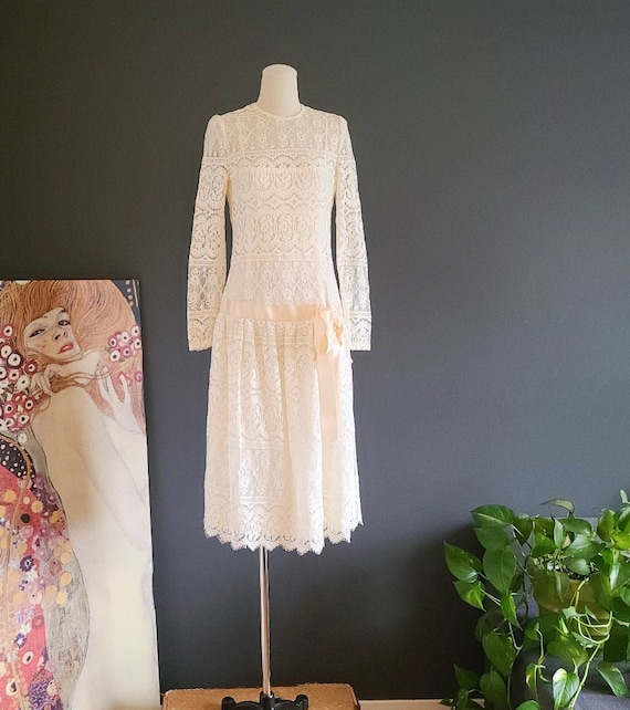 80's Lace Party Dress by Kappi for Talbot's