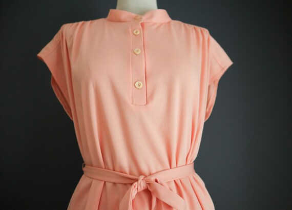 70s Peachy Top and Pleated Skirt Set Marty Gutmac… - image 8
