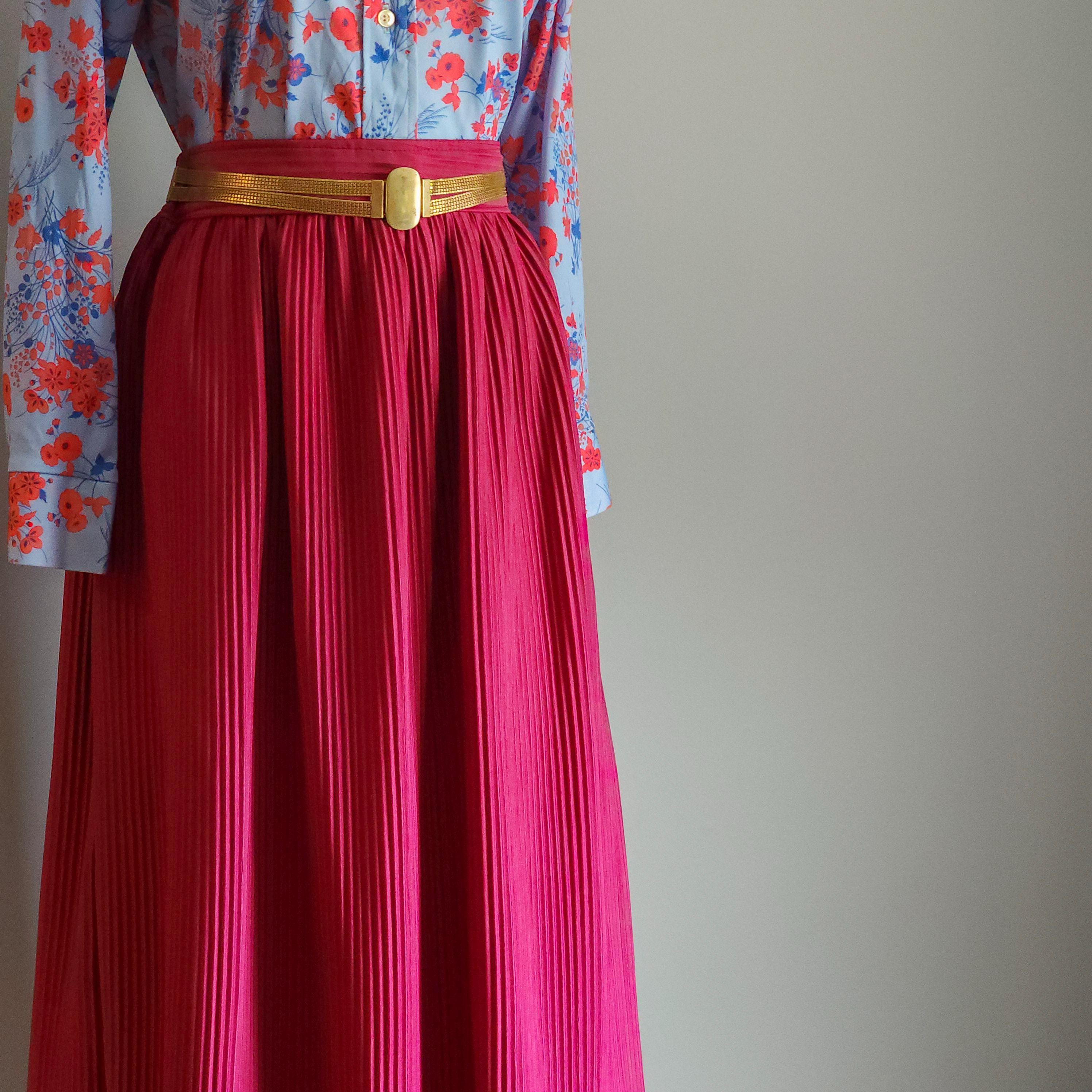 80s pleated midi skirt deals