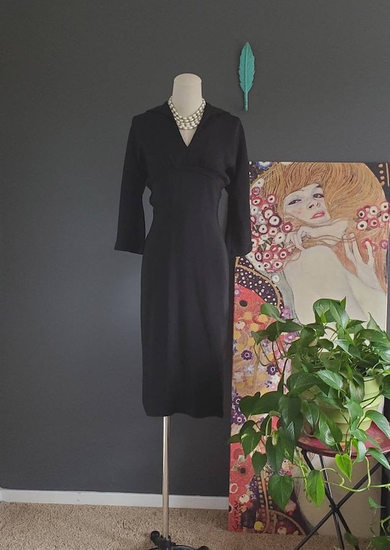 40's Rayon Little Black Dress