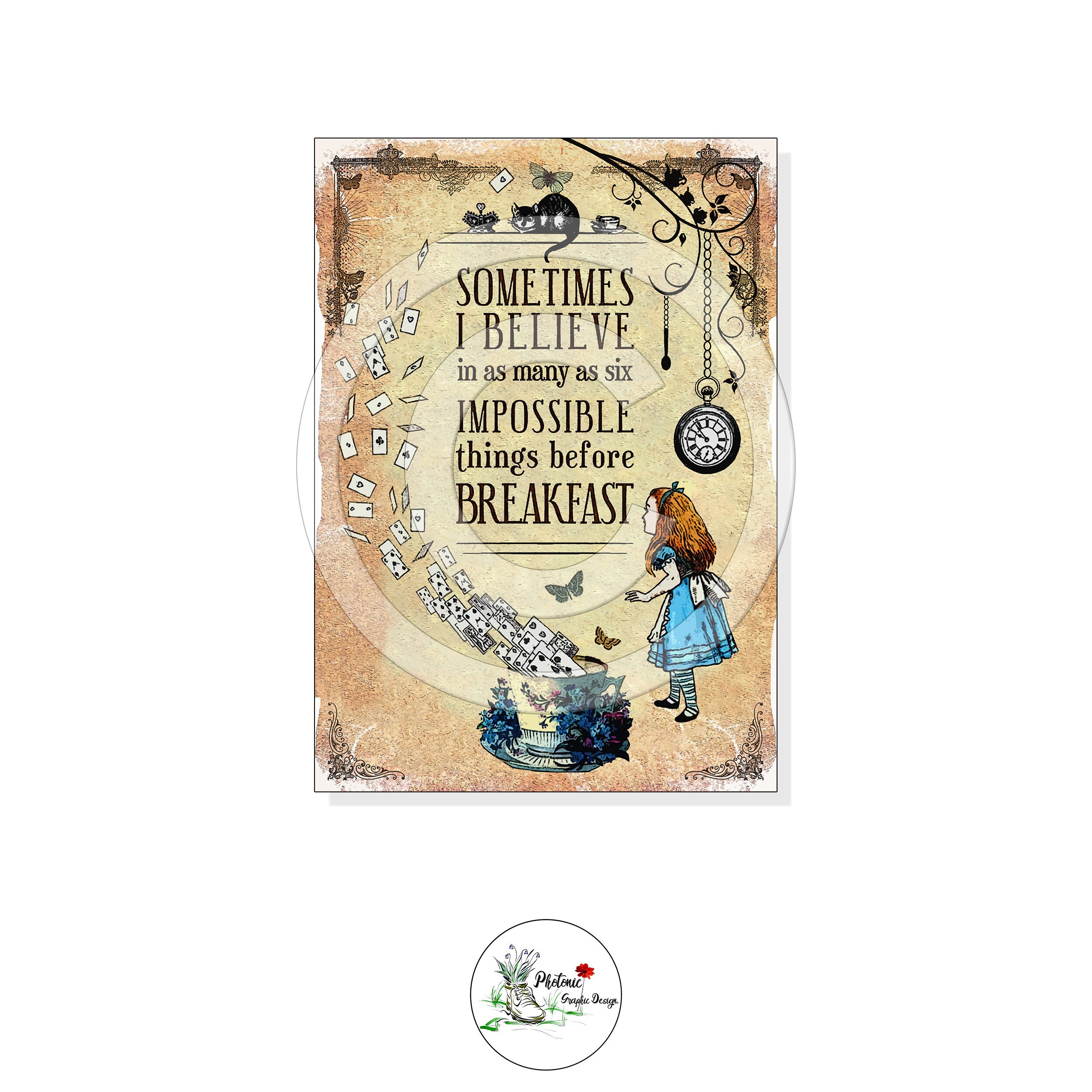 Alice in Wonderland Print for Bedroom living room Nusery | Etsy