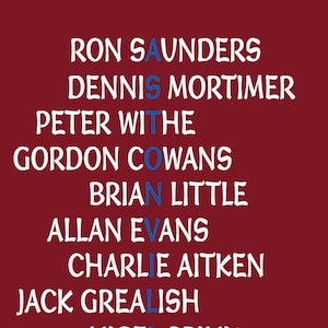 Aston Villa klub piłkarski legendy kwadraty plakat wydruk avfc utv gracze sztuka ścienna piłka nożna