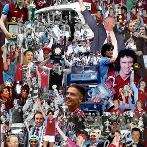 aston villa winner print plakat grafika kolaż gloryhunters silverware aston villa art print plakat wydruki 79 plakaty sztuka ścienna piłka nożna