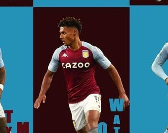 Aston Villa 2020-2021 Season Poster - Football Print, AVFC Wall Art