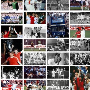 Aston Villa 1982 europejscy mistrzowie fotografie kolaż aston villa wydruk artystyczny plakat wydruki 79 plakaty sztuka ścienna piłka nożna Dzień Ojca