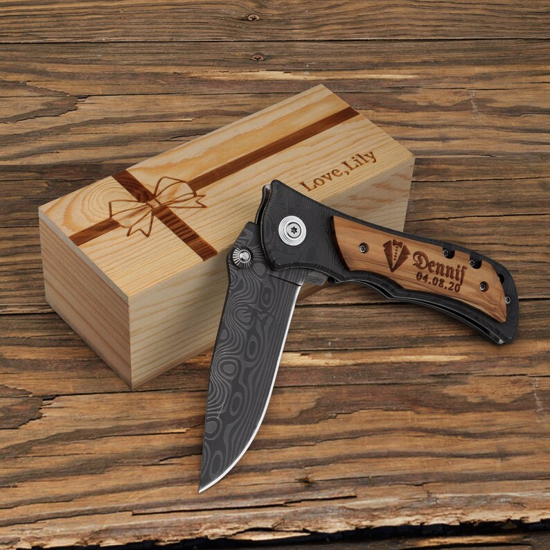 Personalized Engraved Pocket Knife with Gift Box Gifts For Etsy