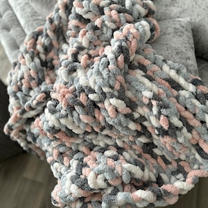 Chunky Knit Blanket Etsy